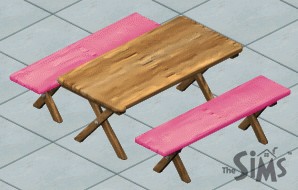 Table w/ Pink Bench